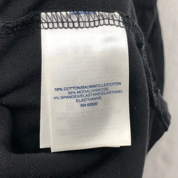 Lands' End Ponte Knit Pockets Maxi Dress Womens Large 14-16 Beach Stretch Black - Picture 8 of 10